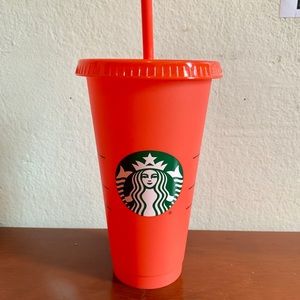 Starbucks color changing cold cup in tomato!